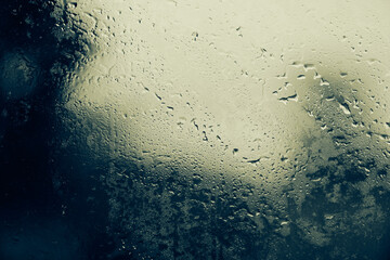 water drops on the window glass