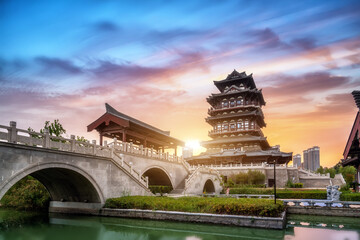 Kuixing Building, Famen Temple, Suqian, China