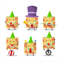 Cartoon character of 1st december calendar with various circus shows