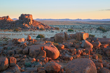 Naklejka premium The rocky hills nearby Fish River Canyon