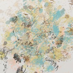 Watercolor, oil, grunge background Texture of strokes of colored paint, blurred spots with brushes of different sizes and shapes.