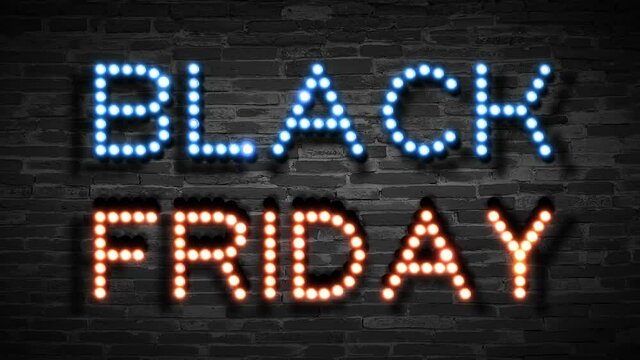 black friday flicker lightbulb sign banner