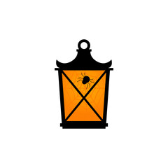 halloween lantern with spider web