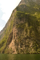 The steep and beautiful Sumidero Canyon in Chiapas, Mexico