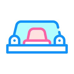 red button color icon vector flat illustration