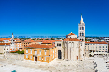 Aerial view of the Old Town of Zadar, Croatia