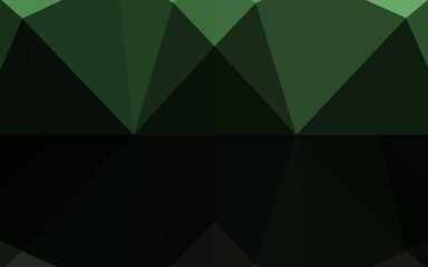 Fototapeta premium Dark Green vector hexagon mosaic cover.