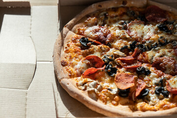 A hot delicious Italian pizza