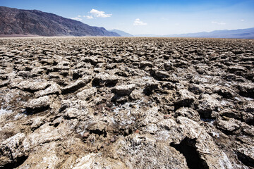 Devil's Golf Course in Death Valley in California