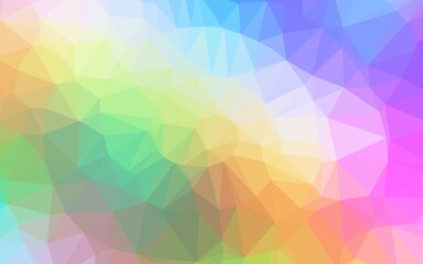 Obraz premium Light Multicolor, Rainbow vector polygon abstract backdrop.