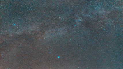 Milky way or milkyway galaxy with stars on the sky and space dust in the universe, Long exposure...