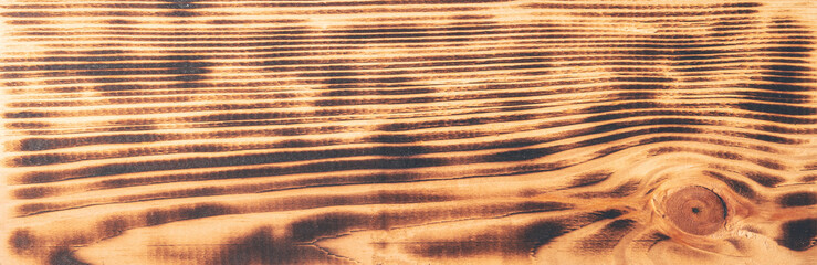 Burnt wood texture as background.