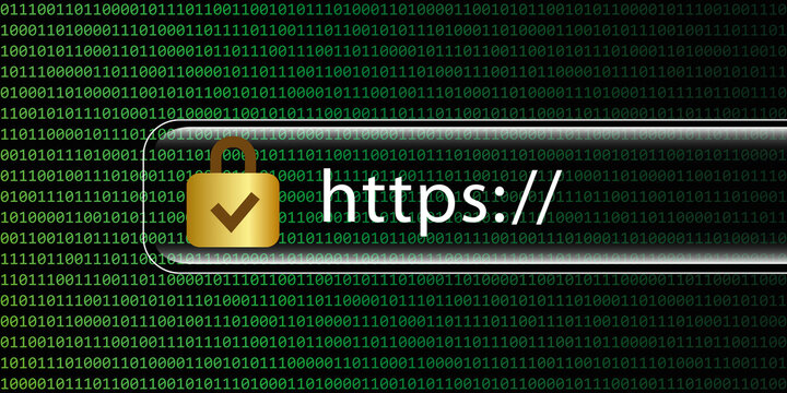 https safe web digital binary code background vector illustration EPS10