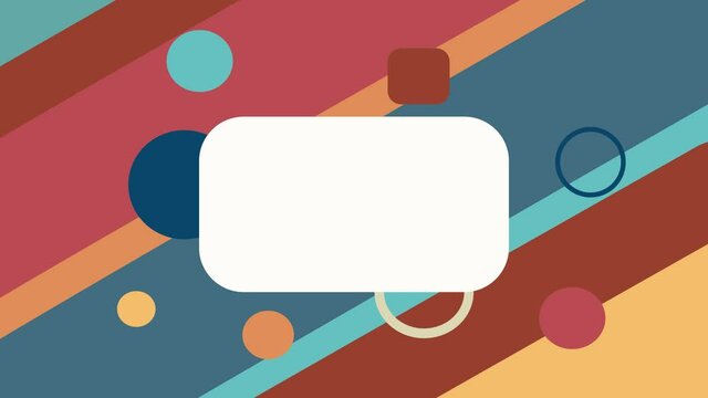 Dinamic shapes background in Flat Style Animation.Space for text 4k. 2d.
