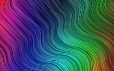 Dark Multicolor, Rainbow vector pattern with lava shapes.