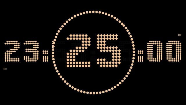 30 second countdown timer with milli second digit in led panel style