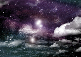 galaxy in a free space. 3D rendering