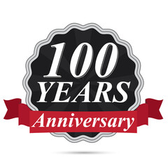 100 years anniversary label