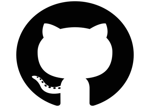 GitHub icon on white background for apps and website