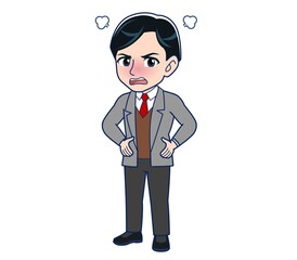 Obraz premium Male teacher in a gray jacketA