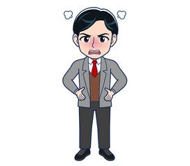 Male teacher in a gray jacketA