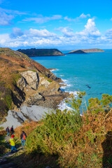 Obraz premium Randonnée sur le GR®34, falaises de Plouha