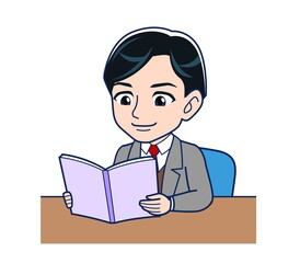 Male teacher in a gray jacketA