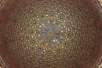 Cúpula del Salón de los Embajadores de los Reales Alcázares de Sevilla. Andalucía.