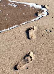 Footsteps on the sand