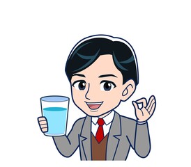 Male teacher in a gray jacketA