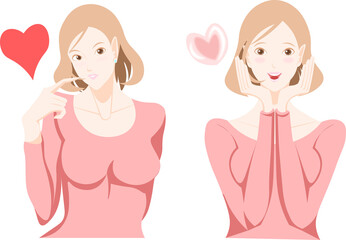 女性　表情　２