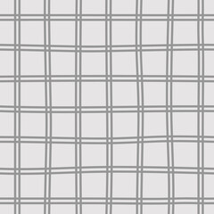 Gray and White Grid Striped Seamless Pattern