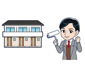 Male teacher in a gray jacketA