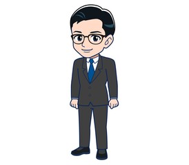 Obraz premium man wearing glasses in formal suits