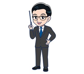 man wearing glasses in formal suits