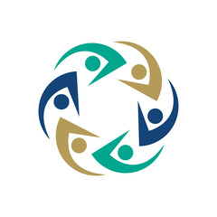 Illustration design symbol icons of people together