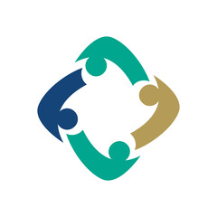 Illustration design symbol icons of people together
