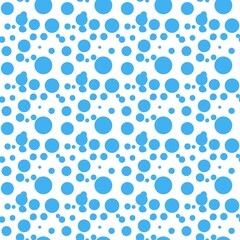 Cute seamless pattern with blue splashes on a white background. Sea surf in flat style.
Stock vector illustration for decor and design, textiles,
wallpaper, wrapping paper