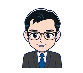 man wearing glasses in formal suits