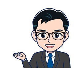 man wearing glasses in formal suits