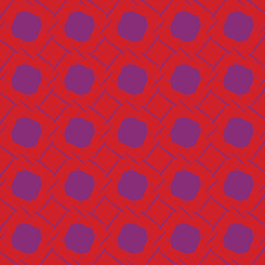 Vector seamless pattern texture background with geometric shapes, colored in red, purple colors.