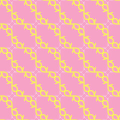 Vector seamless pattern texture background with geometric shapes, colored in pink, yellow colors.