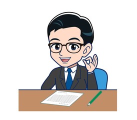 man wearing glasses in formal suits