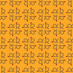 Vector seamless pattern texture background with geometric shapes, colored in orange, red, brown colors.