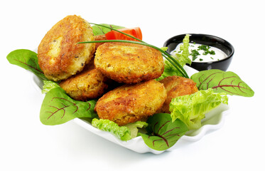 Falafel Snack - Fast Food on white Background - Isolated