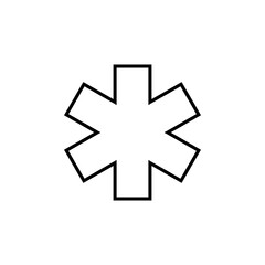 Vector illustration of a medical star symbol
