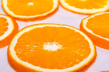 Background of dry orange slices