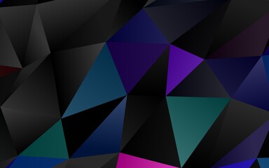 Dark Multicolor, Rainbow vector shining triangular pattern.