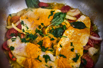 hake with vegetables