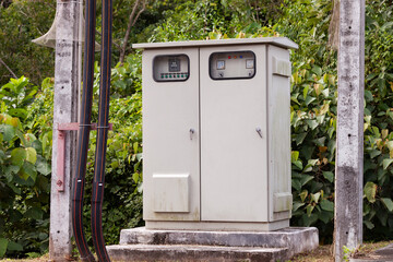 Outdoor electric control box in the Roadside.